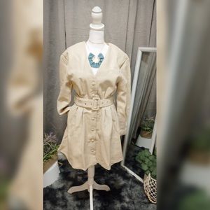 Ivory Leather Coat